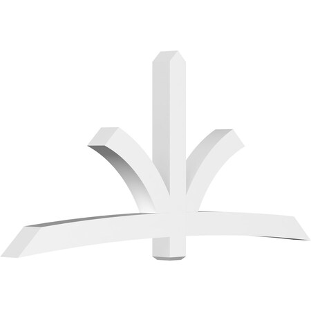 Ekena Millwork Davenport Architectural Grade PVC Gable Bracket, 108"W x 49 1/2"H x 6"D x 6"F, 11/12 Pitch GBP108X50X0606DAV00